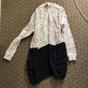 Two colored cardigan